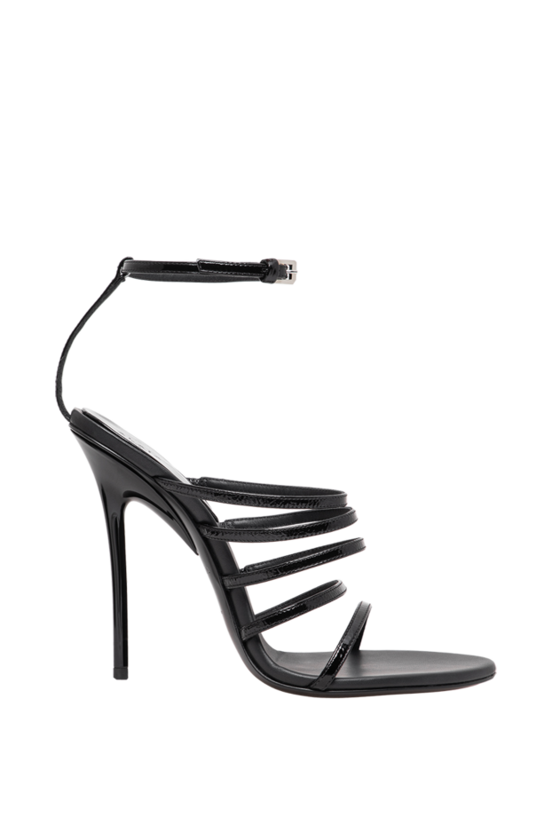 Alaia black patent leather stiletto sandals with thin straps 197134 - photo 1
