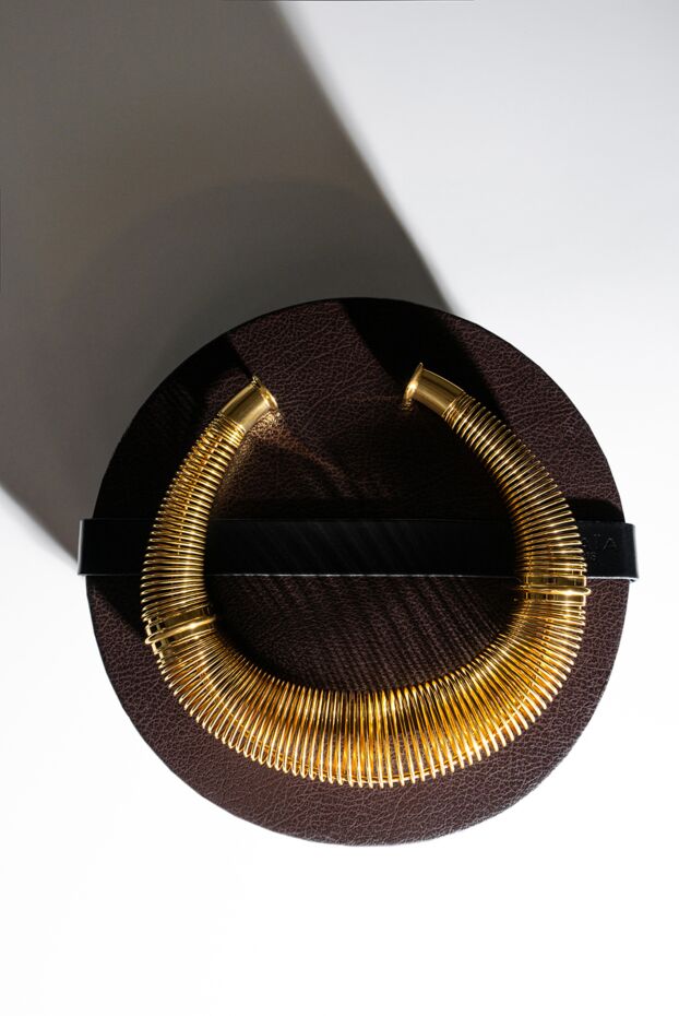 Alaia gold-tone spiral choker necklace with sculptural design 197135 - photo 2