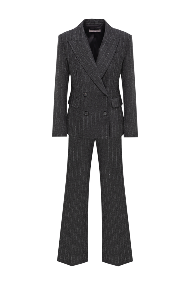 D.Exterior double-breasted trouser suit made of thick woolen cloth with chalk stripes 197141 - photo 1