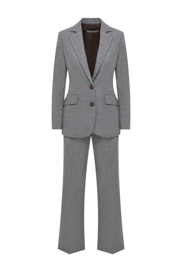 D.Exterior a trouser ensemble made of melange tweed with a fitted single-breasted jacket 197142 - photo 1