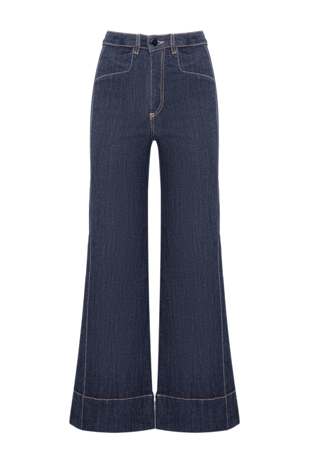 D.Exterior flared jeans in heavyweight indigo denim with contrast stitching 197145 - photo 1