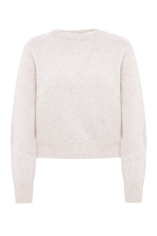 D.Exterior cropped cashmere jumper with a round neck in a delicate melange shade 197150 - photo 1