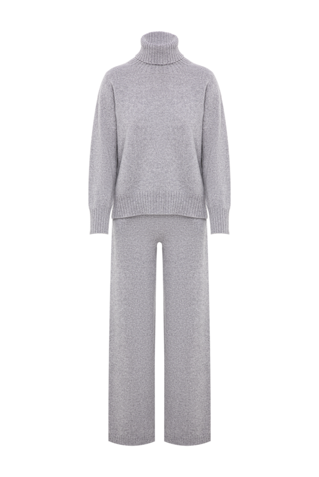 D.Exterior platinum knitted cashmere two-piece suit with a high collar 197159 - photo 1