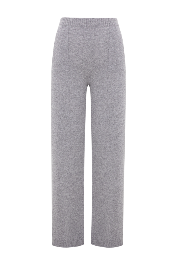 D.Exterior knitted palazzo pants in a melange platinum shade with creases 197165 - photo 1