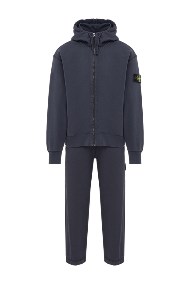 Stone Island спортивный костюм грифельного оттенка из плотного хлопкового трикотажа 197191 - фото 1