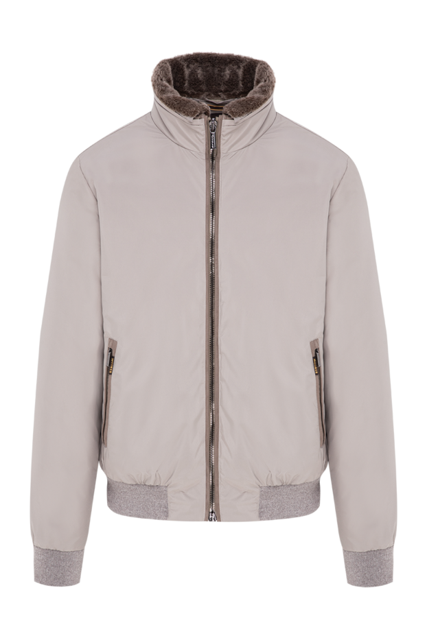 Moorer belatti bomber jacket with natural fur lining and a stand-up collar 197386 - photo 1