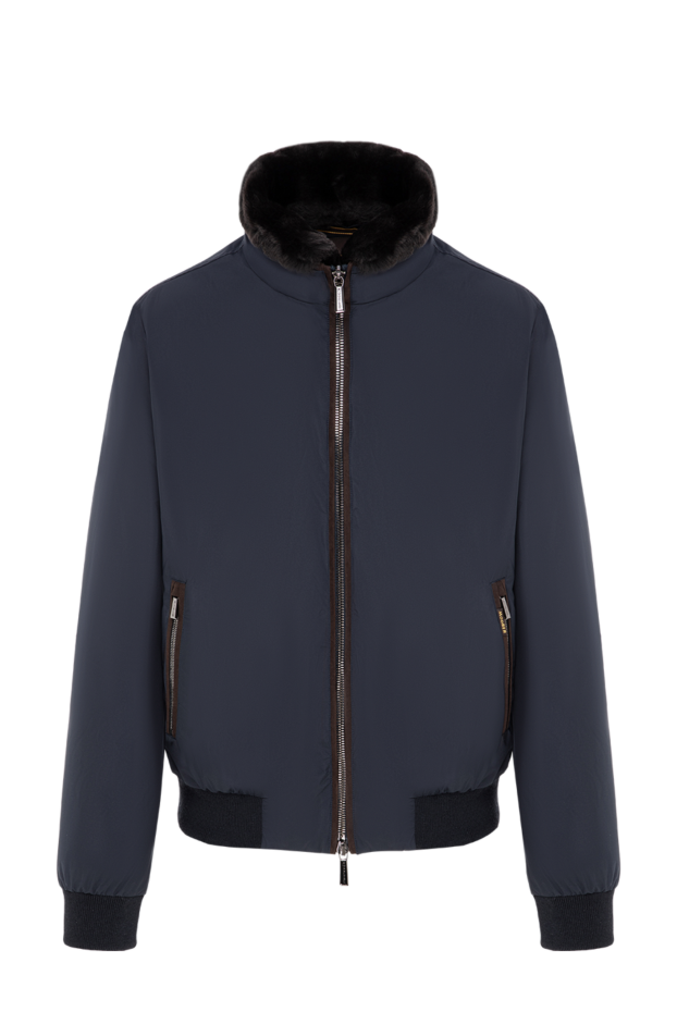 Moorer quilted bomber jacket made of high-tech textile with a fur collar 197388 - photo 1