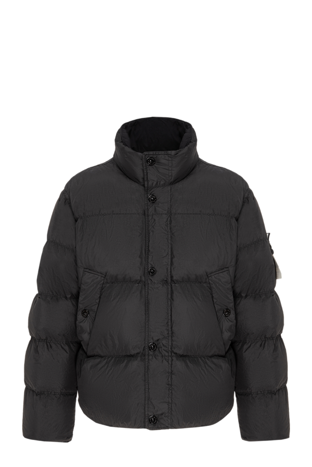 Stone Island черный объемный пуховик с высоким воротником-стойкой 197410 - фото 1