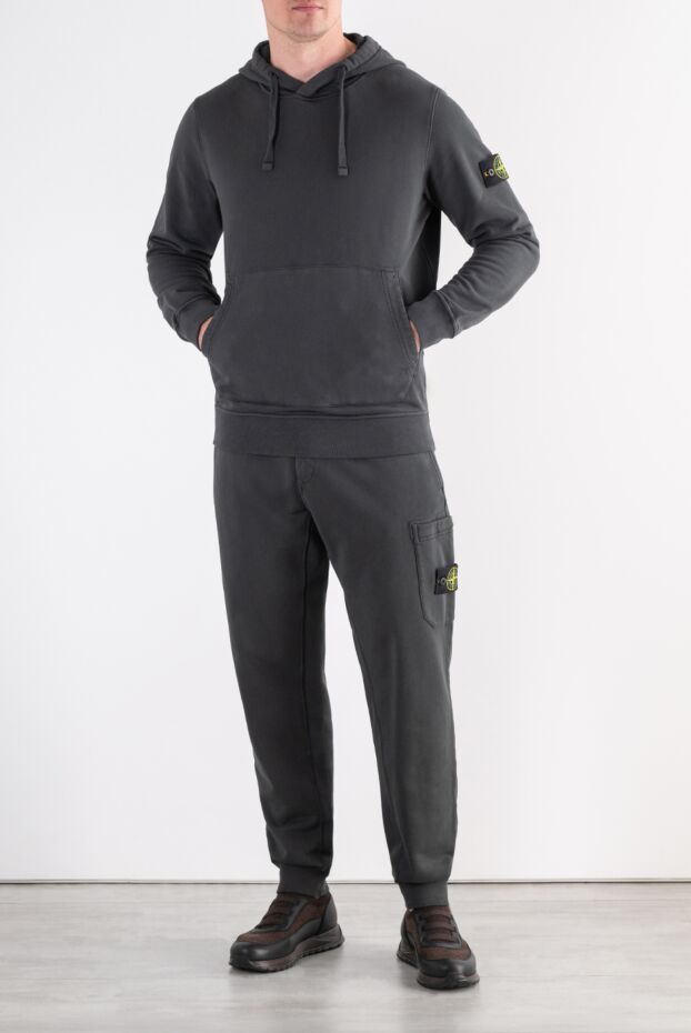 Stone Island брендті патчпен графит мақтадан жасалған спорттық костюм 197458 - фото 2