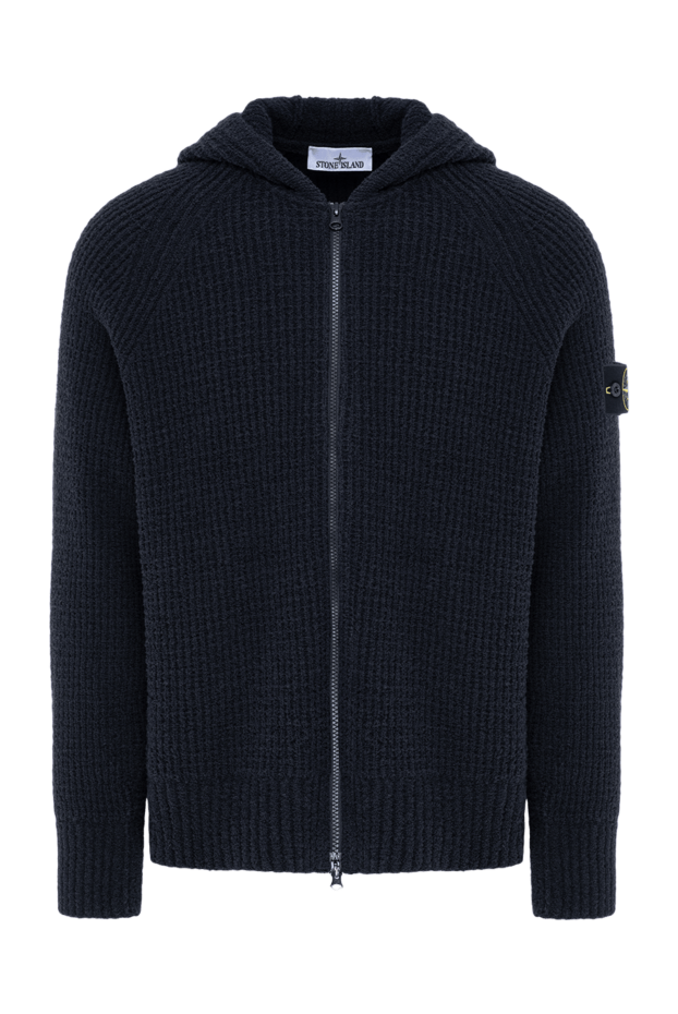 Stone Island сыдырмалы капюшоны бар қабырғалы тоқылған кардиган 197466 - фото 1