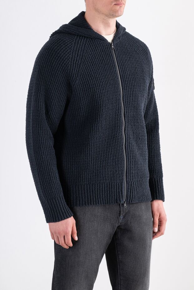 Stone Island сыдырмалы капюшоны бар қабырғалы тоқылған кардиган 197466 - фото 3