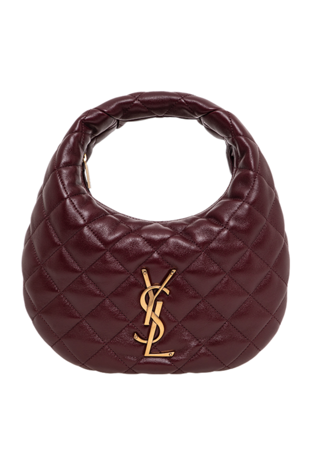 Saint Laurent icare women's burgundy mini quilted nappa leather hobo bag 197490 - photo 1