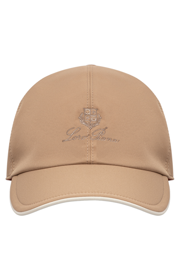 Loro Piana men's camel microfiber baseball cap with contrast piping 197510 - photo 1