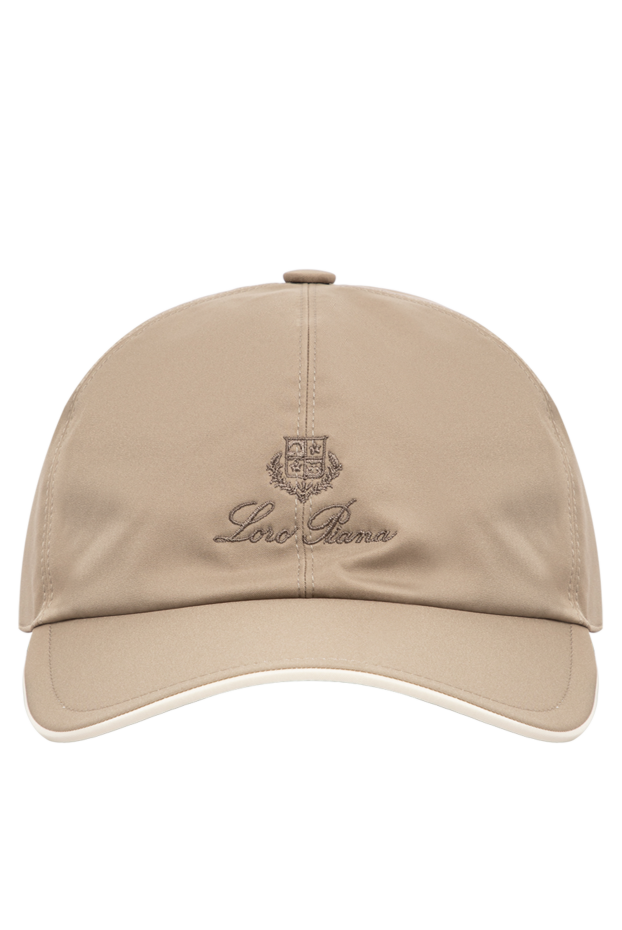 Loro Piana men's beige microfiber baseball cap with contrast piping 197511 - photo 1