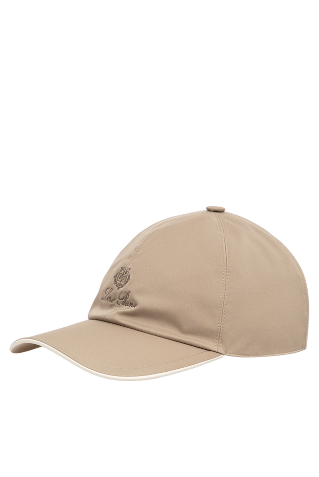 Loro Piana men's beige microfiber baseball cap with contrast piping 197511 - photo 3