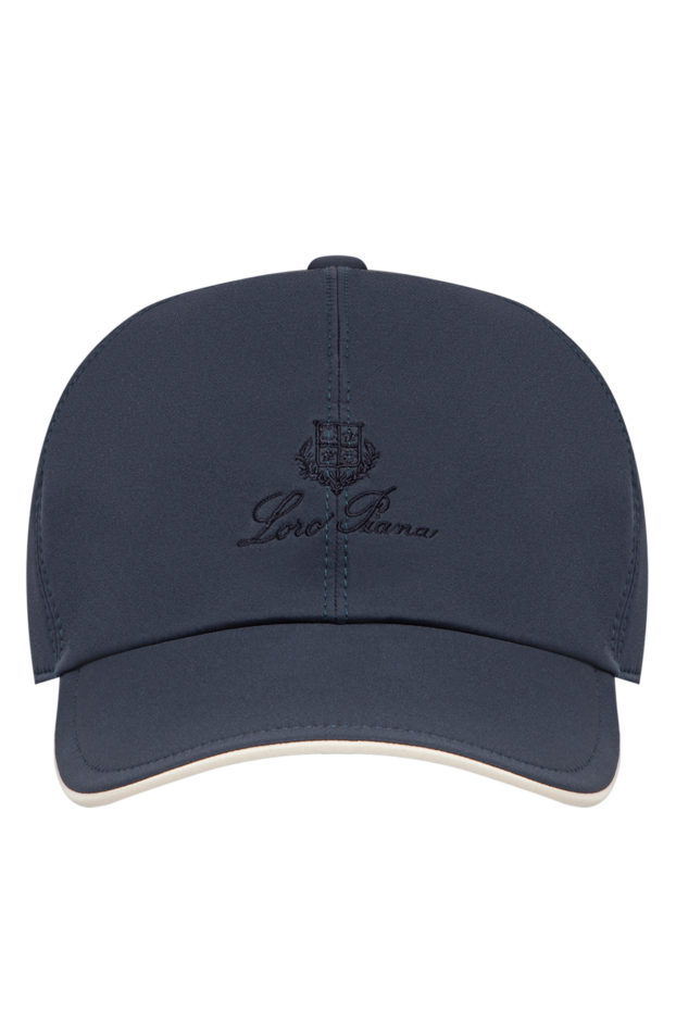 Loro Piana men's dark blue microfiber baseball cap with contrast piping 197514 - photo 1