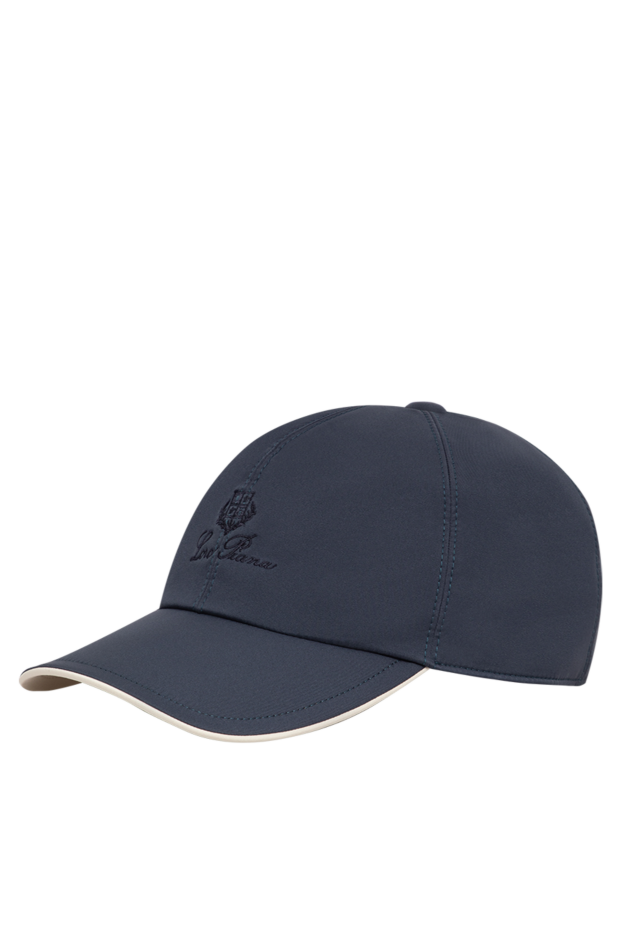 Loro Piana men's dark blue microfiber baseball cap with contrast piping 197514 - photo 3