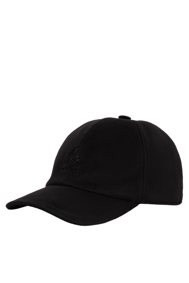 Loro Piana black cashmere baseball cap with storm system protective coating 197519 - photo 3