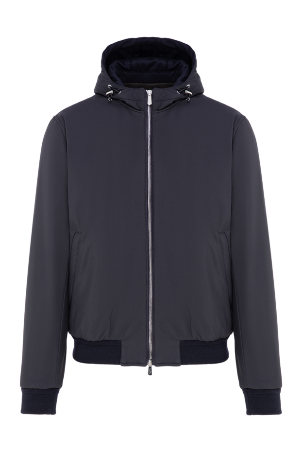 Lenoci a practical urban bomber jacket with a protective hood in a deep dark shade. 197532 - photo 1