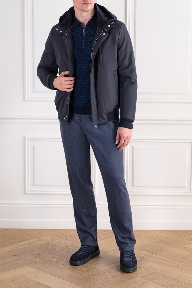 Lenoci insulated demi-season bomber jacket with a technologically advanced removable hood 197536 - photo 2