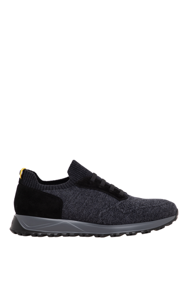 Doucal`s textile sneakers made of wool fabric with a suede heel 197557 - photo 1