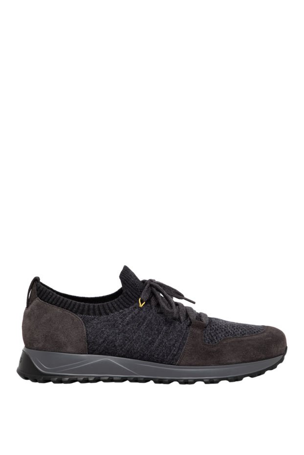 Doucal`s men's knit sneakers with suede details and a flexible sole 197569 - photo 1