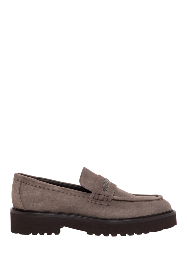 Doucal`s men's marengo suede loafers with a chunky, textured sole 197578 - photo 1