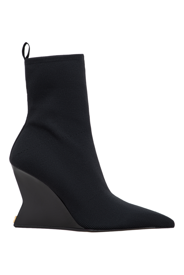 Balmain black knit ankle boots with a shaped wedge heel 197647 - photo 1