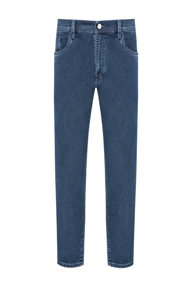 Scissor Scriptor blue five-pocket tapered jeans with a signature patch 197669 - photo 1