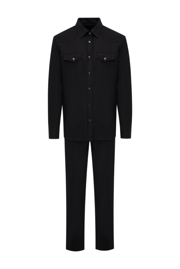 Scissor Scriptor black wool and cashmere two-piece suit with overshirt 197670 - photo 1