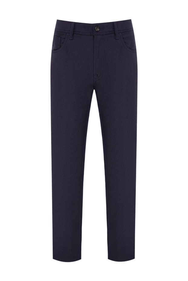 Scissor Scriptor navy blue five-pocket wool and cashmere trousers 197676 - photo 1