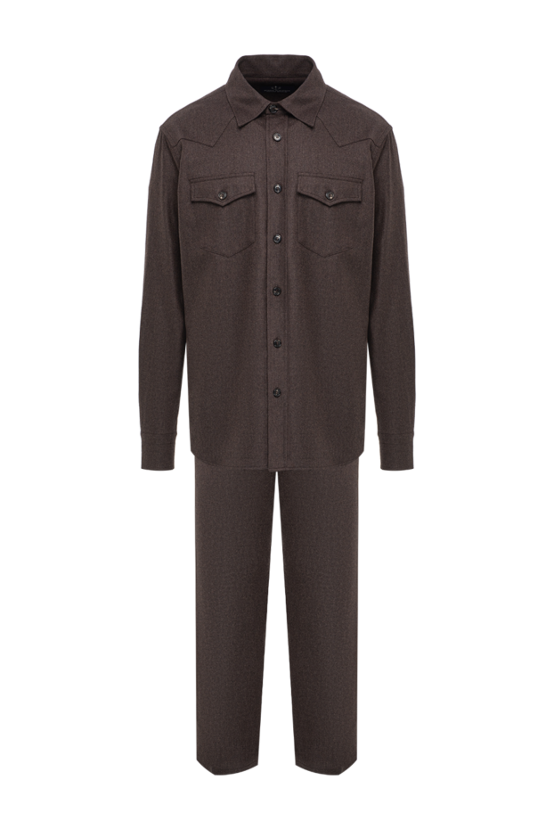 Scissor Scriptor brown wool and cashmere two-piece suit with patch pockets 197677 - photo 1