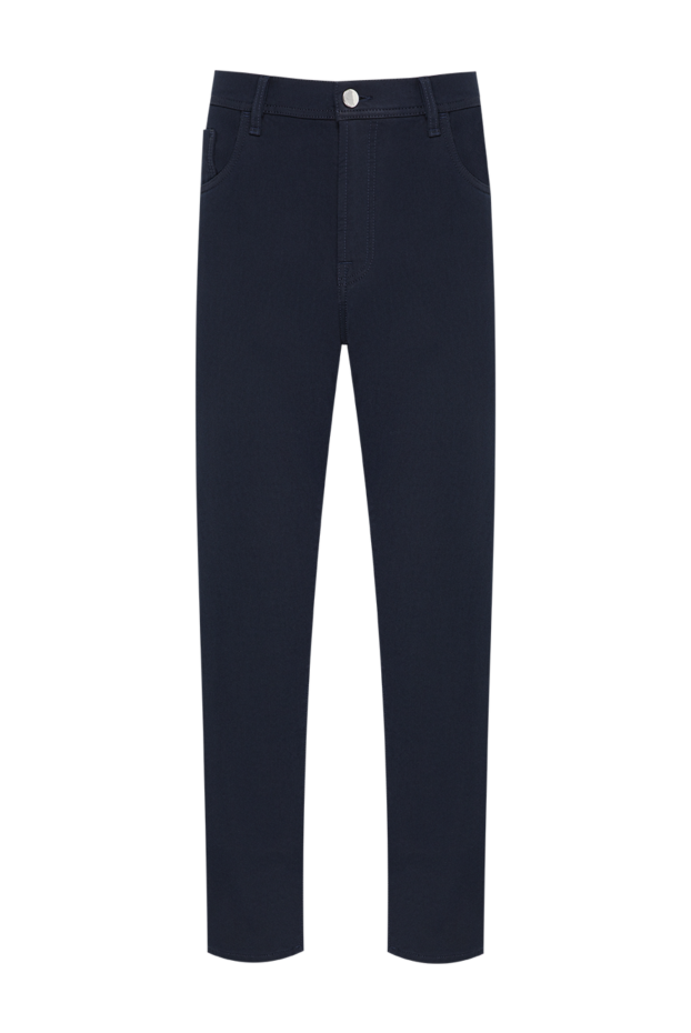 Scissor Scriptor sleek five-pocket jeans made of matte fabric with a leather patch 197680 - photo 1