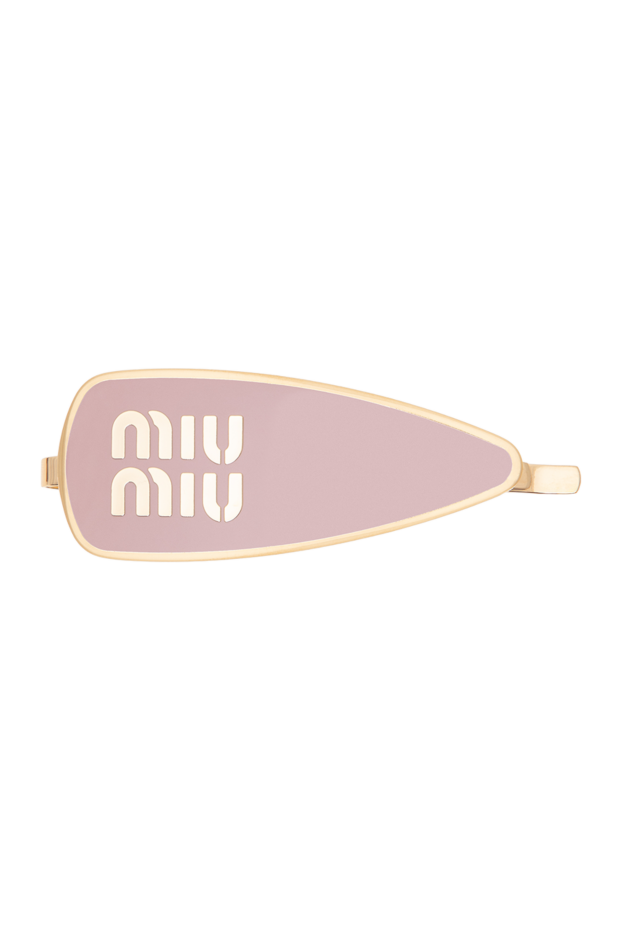 Miu Miu enamel triangle clip with contrast letter logo 197731 - photo 1