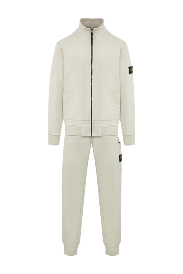 Stone Island комфортный хлопковый костюм с культовым патчем компаса 197768 - фото 1