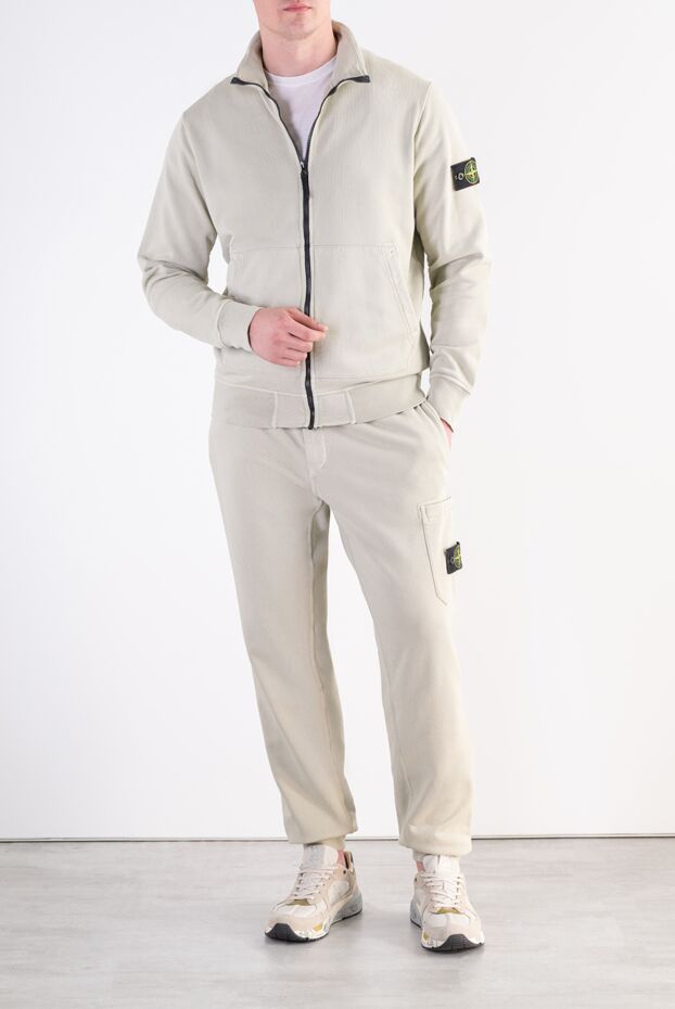 Stone Island комфортный хлопковый костюм с культовым патчем компаса 197768 - фото 2