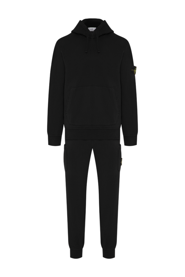 Stone Island men's casual tracksuit in signature deep black 197797 - photo 1