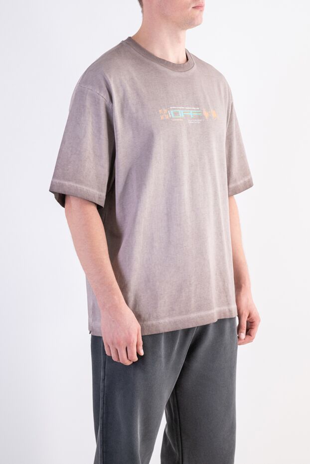 Off-White хлопковая футболка archigeography arrow skate tee в эстетике стритвира 197839 - фото 3