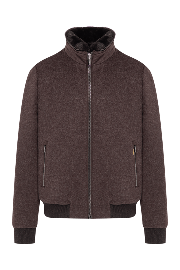 Moorer bellati men's premium brown bomber jacket 197842 - photo 1