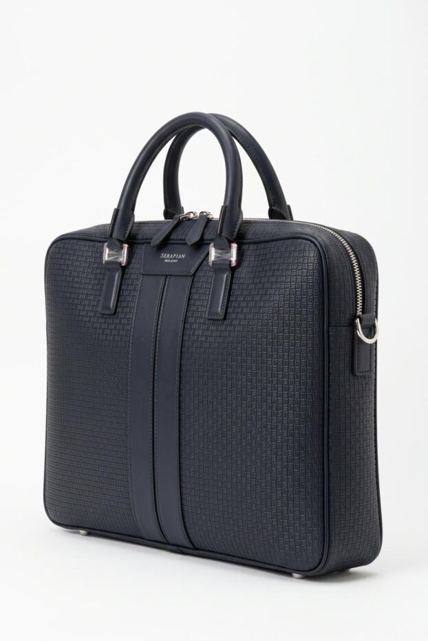 Serapian an exquisite blue stepan briefcase with calfskin inserts 197849 - photo 2