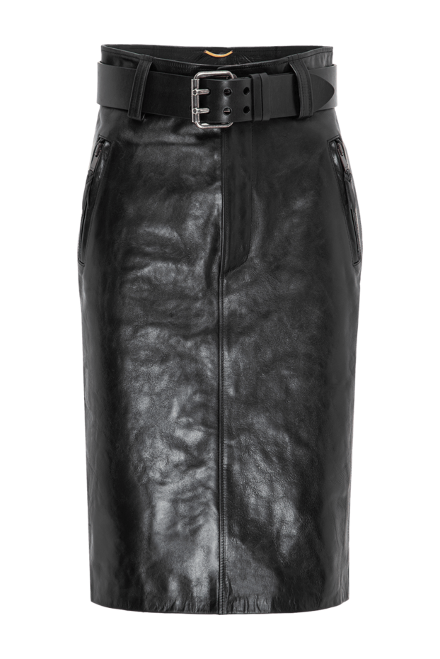 Saint Laurent кожаная юбка-карандаш saint laurent длины миди с акцентным ремнем 197877 - фото 1