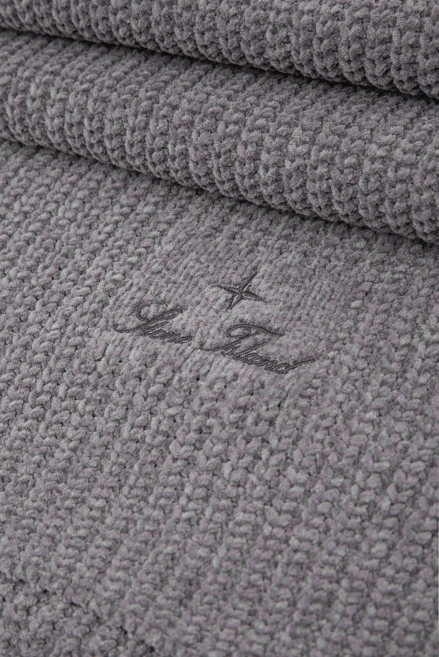 Stone Island ерлерге арналған классикалық сұр меланж реңкіндегі тоқылған шарф 197886 - фото 3