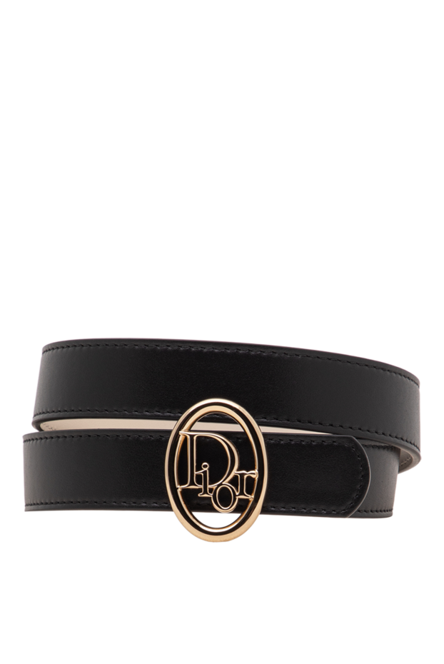 Dior reversible oblique leather belt with gold-tone oval buckle 197900 - photo 1