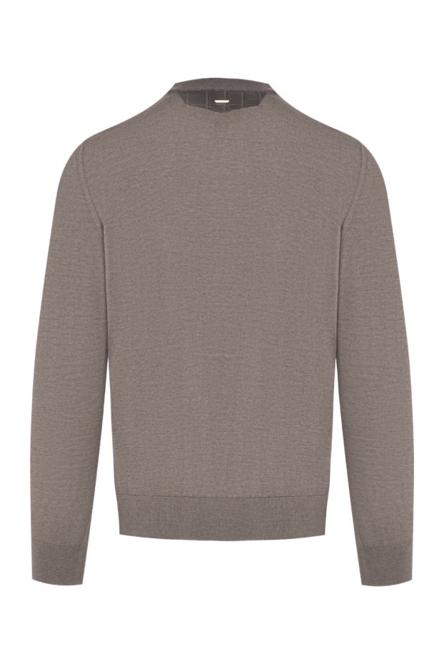 Zilli a knitted jumper with a round neck, made in a taupe shade 197916 - photo 3