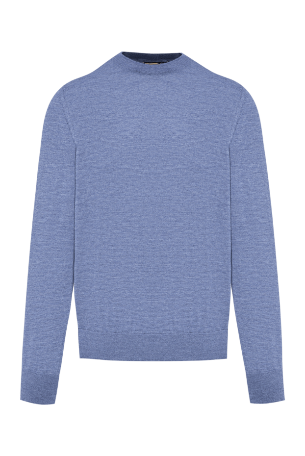Zilli a knitted jumper with a round neck in a sophisticated shade of grey-blue 197917 - photo 1