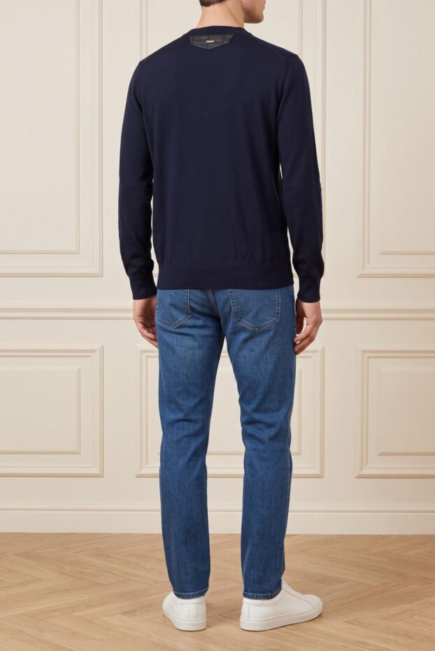 Zilli knitted jumper with a round neck in a classic navy blue color 197919 - photo 2