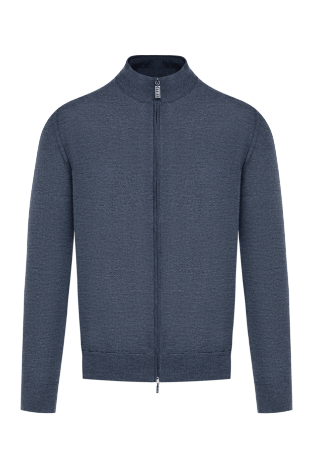 Zilli men's knitted cardigan with a zip and a stand-up collar 197920 - photo 1