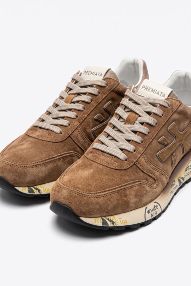 Premiata men's suede mick sneakers in a simple light brown palette 197999 - photo 1