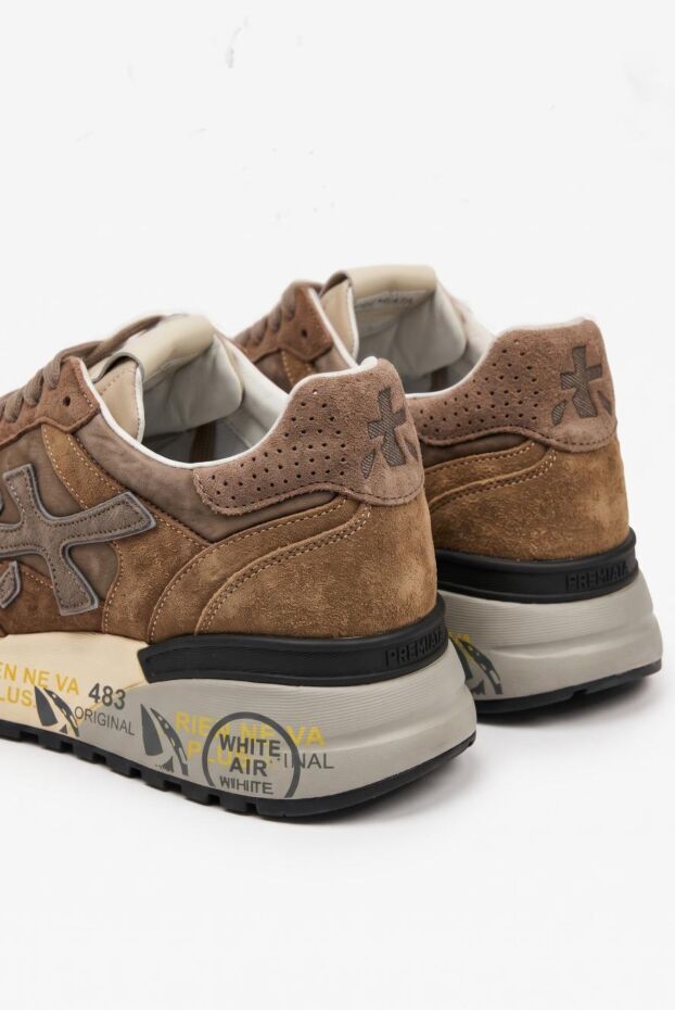 Premiata mick men's brown vintage distressed sneakers 198002 - photo 2