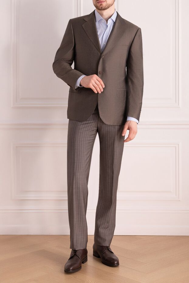 Canali brown silk jacket for men 936576 - photo 2